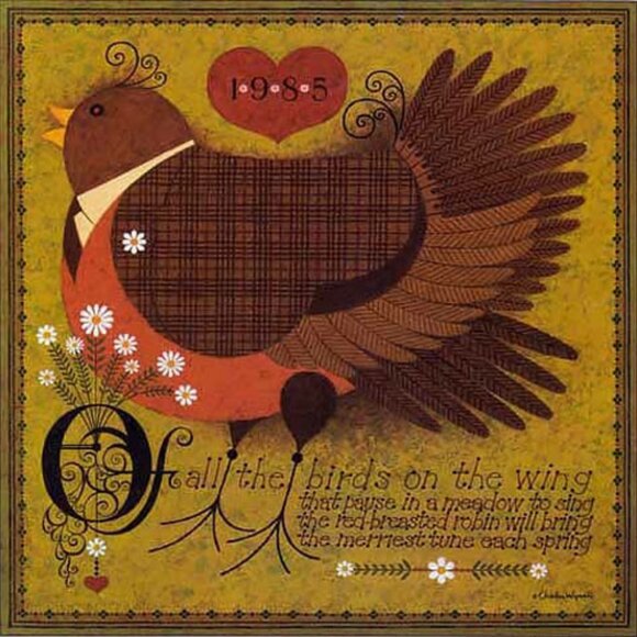 Set of 4 Professionally Framed Charles Wysocki Prints of Commemorative Birds - Picture 4 of 5